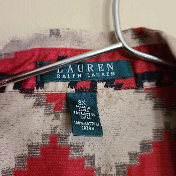 RALPH LAUREN MENS  Southwestern Navajo-inspired geometric pattern SIZE 3X - Picture 4 of 4